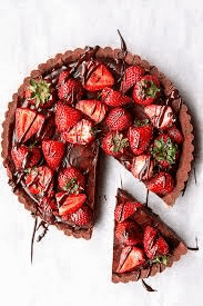 Strawberry Cream & Chocolate Tart 