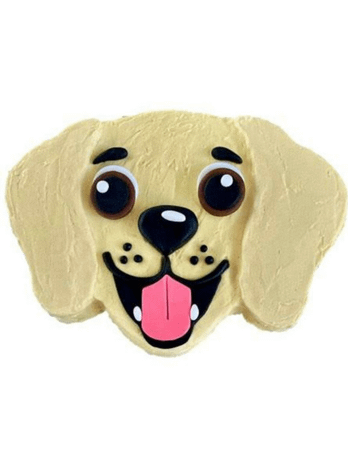 Golden Retreiver Face Shape Cake