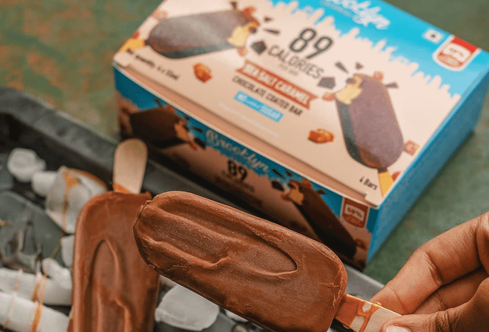 Sea Salt Caramel - Milk Chocolate Coated Ice Cream Bars Multipack - 4 x 55ml