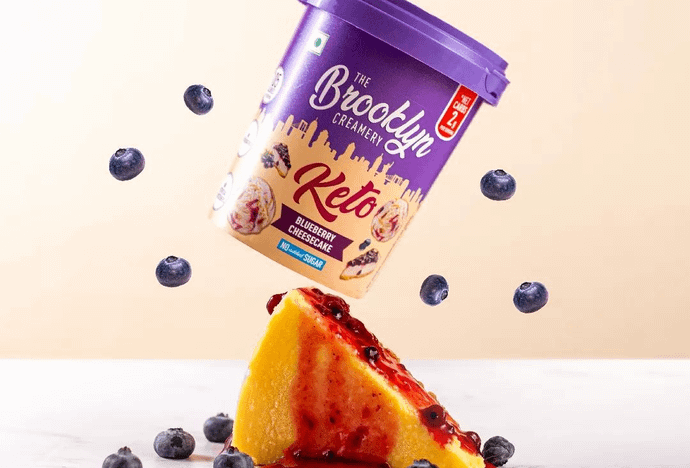 Keto Blueberry Cheesecake - 450ml~ The Brooklyn Creamery.