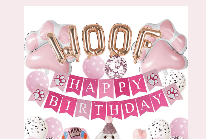 Doggo Birthday Combo ( Cake + Decor) - Pink