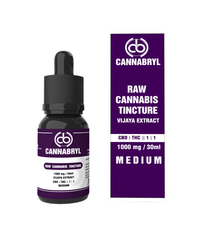 Cannabryl RAW 1:1 THC : CBD oil tincture (1000 mg - 3000mg) - 30 ml