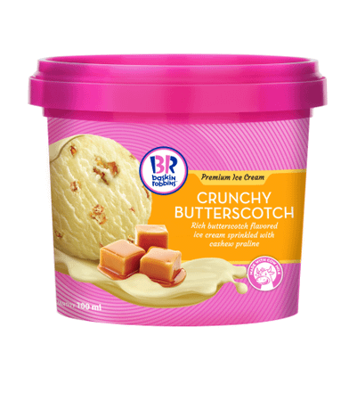 Baskin Robbins Crunchy Butterscotch 100ml-cup