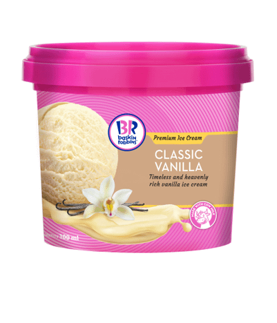 Baskin Robbins Classic Vanilla100ml-cup