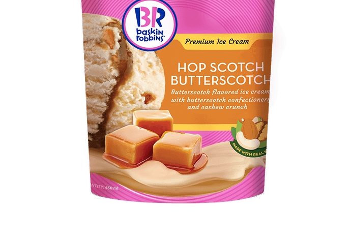 Baskin Robbins Hopscotch Butterscotch -450ml-tub