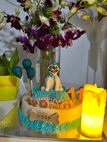 Custom Doggo Figurine Cake