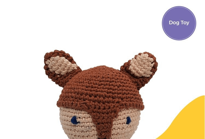 Crochet Fox, Dog Toy