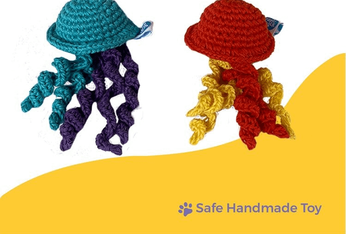 Crochet Jellyfish, Cat Toy