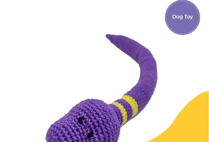 Crochet Snake, Dog Toy
