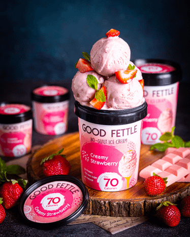 Creamy Strawberry 125 ml Cup. Good Fettle.