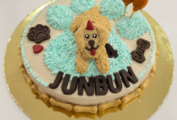 Dog Topped Cake Chicken