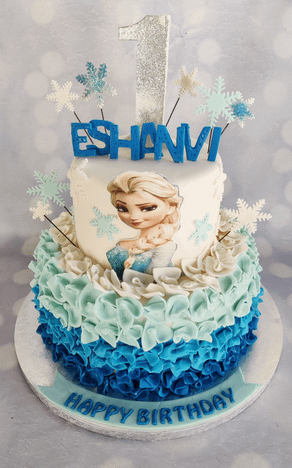 Frozen themed 2 tier cake