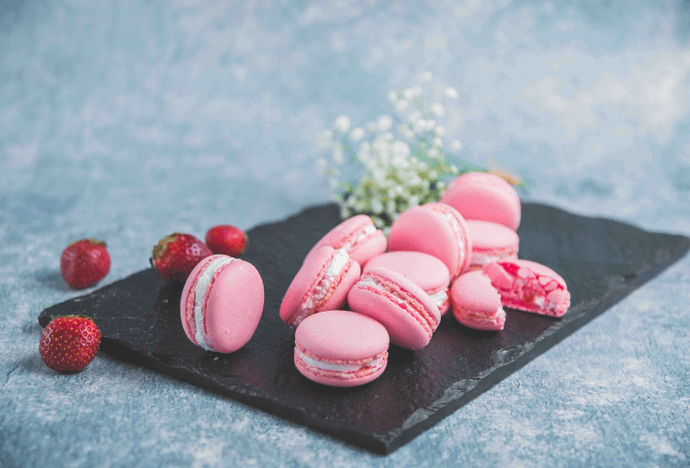 Strawberry Macarons