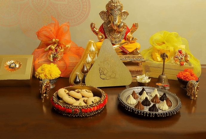 Ganesha Chaturthi Vegan Modak Chocolate and Vegan gluten free cookies