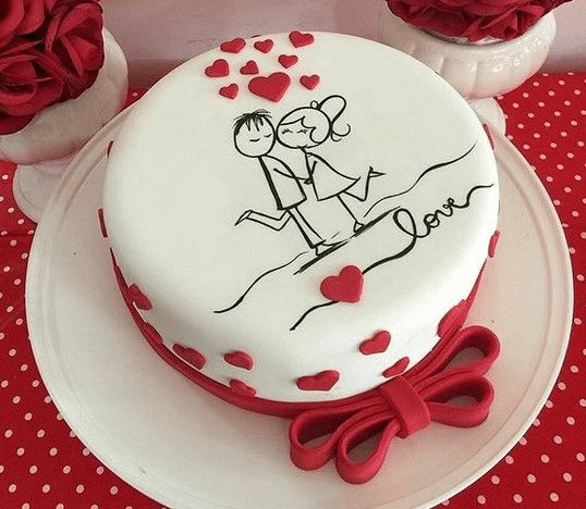 Love Anniversary Cake