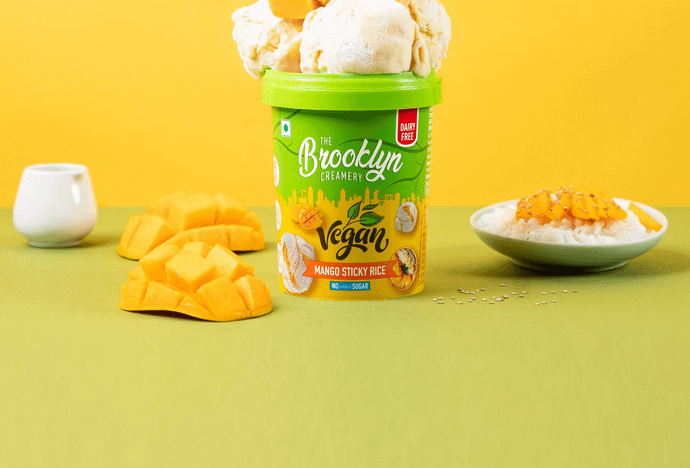 Brooklyn Creamery Mango Sticky Rice Vegan Ice Cream - 450ml