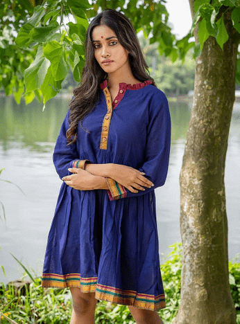 Purple Ilkal & Khun Dress