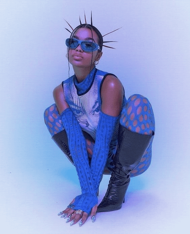 Blue Rim Cyber Sunglasses