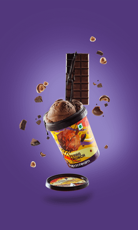 Papacream Ferro Crunch Ice Cream (500 Ml)-Tub