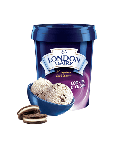 London Dairy Cookies & Cream (serves 4)-Tub