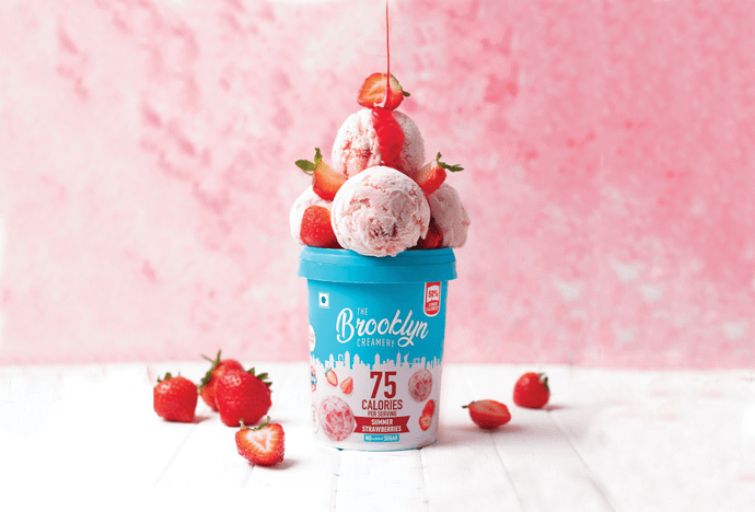 Summer Strawberries Ice Cream - 450ml (Tub)