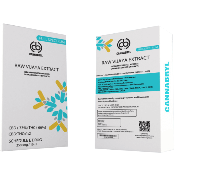 Cannabryl RAW Vijaya Extract | CBD : THC |    1 : 2 ( 2500 Mg/ 10 ml)