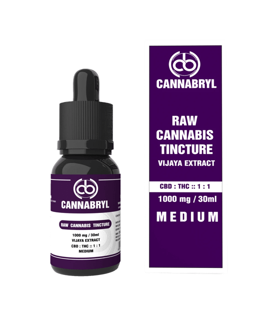 Cannabryl RAW 1:1 THC : CBD oil tincture (1000 mg - 3000mg) - 30 ml