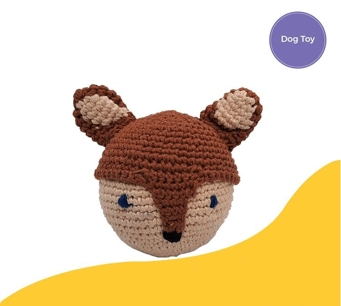 Crochet Fox, Dog Toy