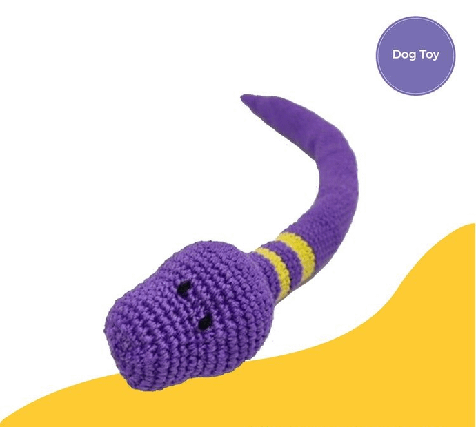 Crochet Snake, Dog Toy