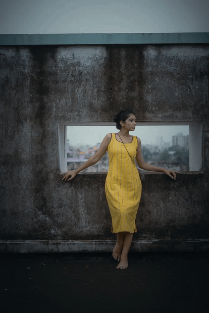 Lemon yellow Khesh dress