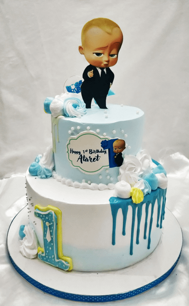 Boss baby 2 tier cake
