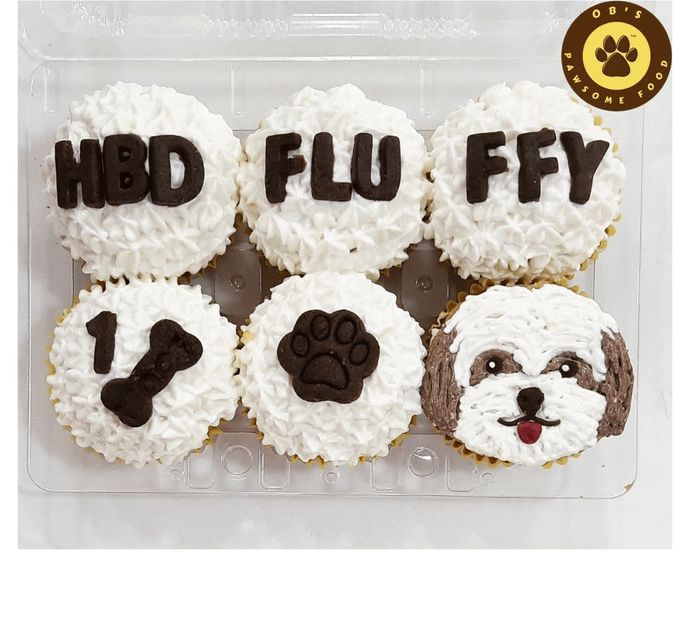 Dog Face Cupcakes (Box of 4)