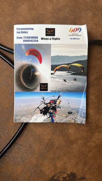  20 min Paramotoring at Qurim, Goa