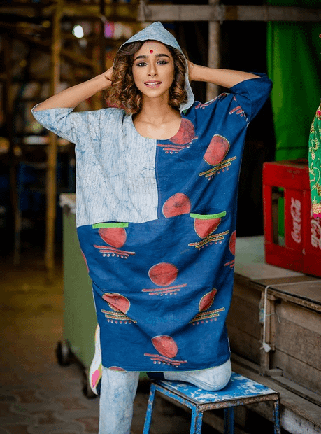 Bawra:- Bindi Tunic Dress & Pant Co-ord Set