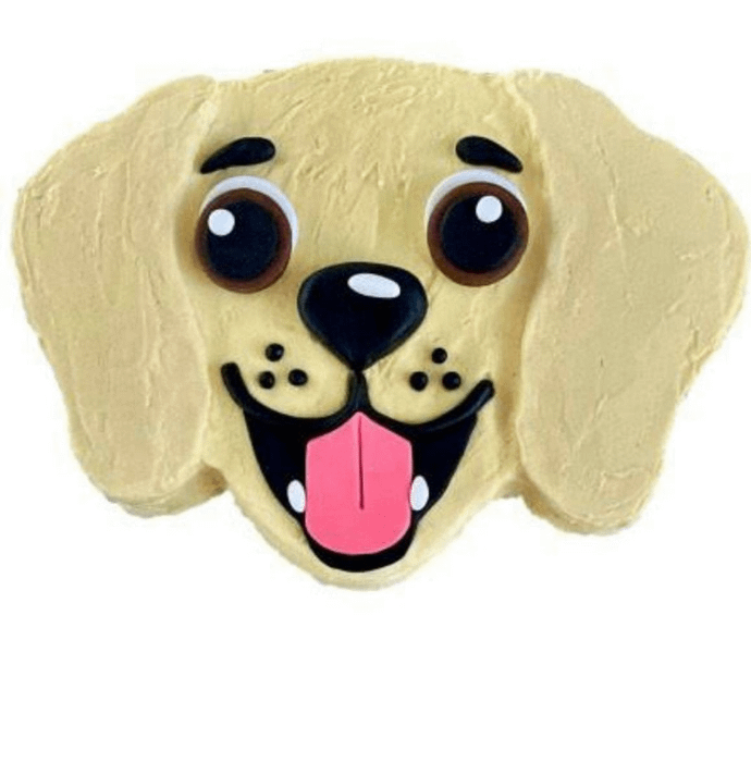 Golden Retreiver Face Shape Cake