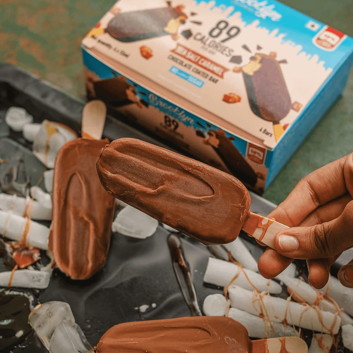 Sea Salt Caramel - Milk Chocolate Coated Ice Cream Bars Multipack - 4 x 55ml