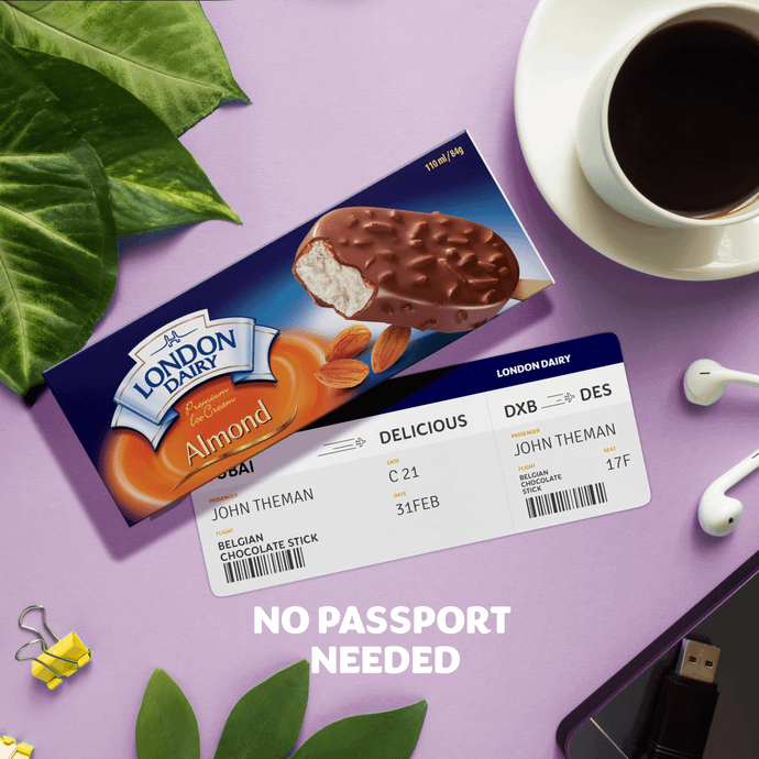 London Dairy Ice Cream Stick - Choco Almond [110ml]