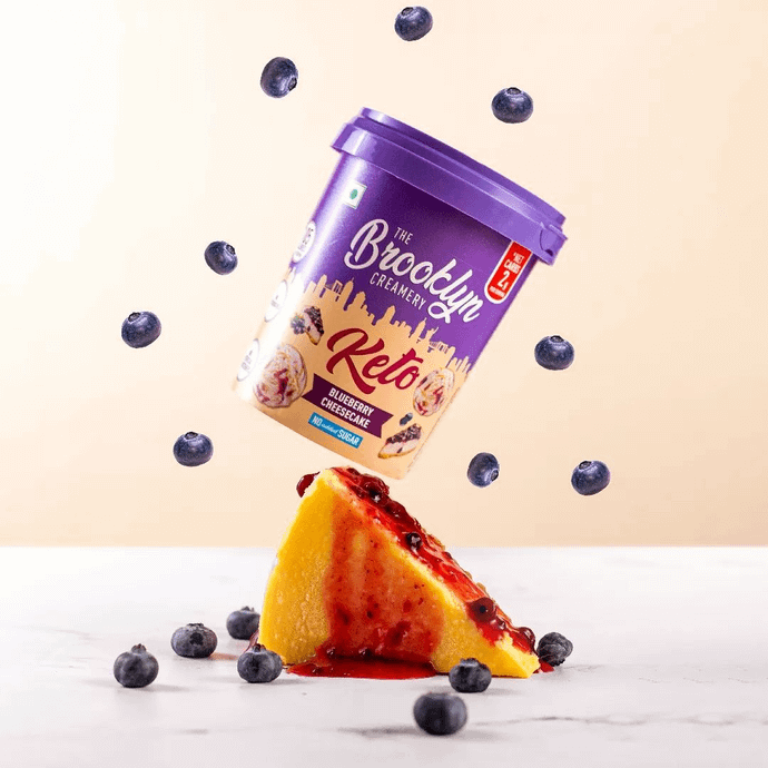 Keto Blueberry Cheesecake - 450ml~ The Brooklyn Creamery.