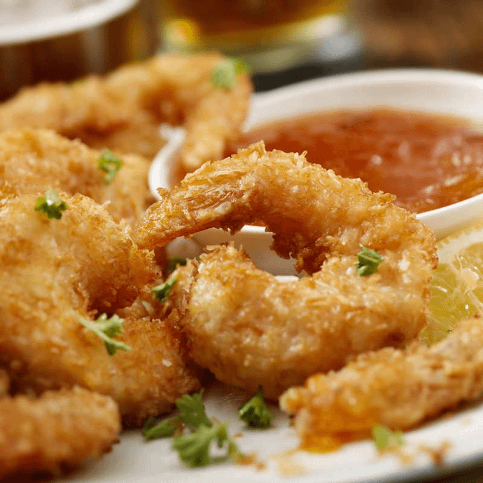 Golden Fried Prawns