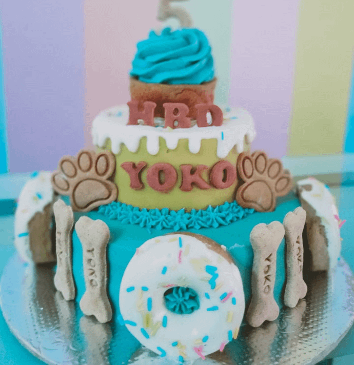 Two Tier Doggo Cake