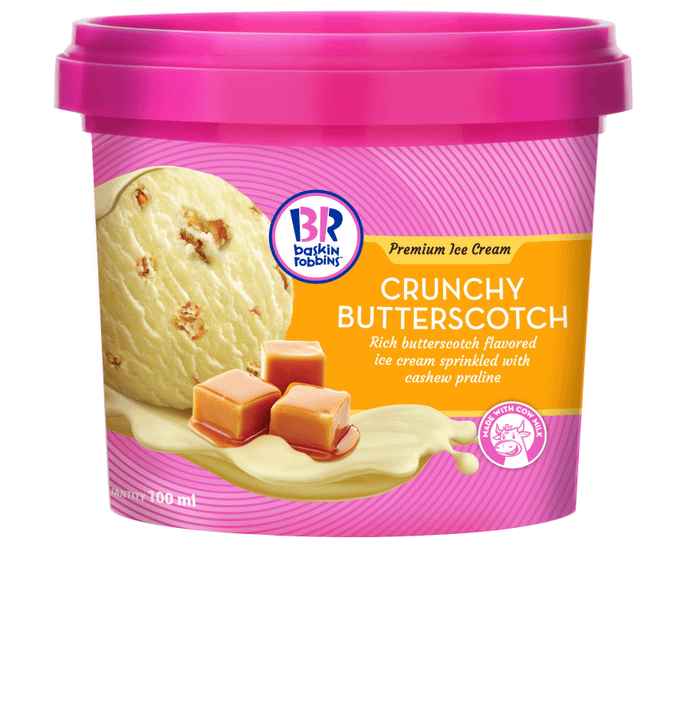 Baskin Robbins Crunchy Butterscotch 100ml-cup