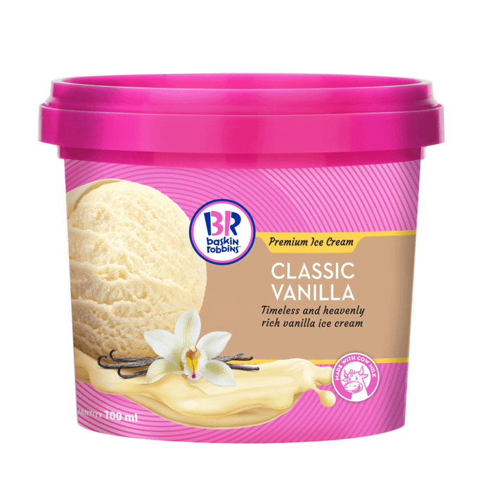 Baskin Robbins Classic Vanilla100ml-cup
