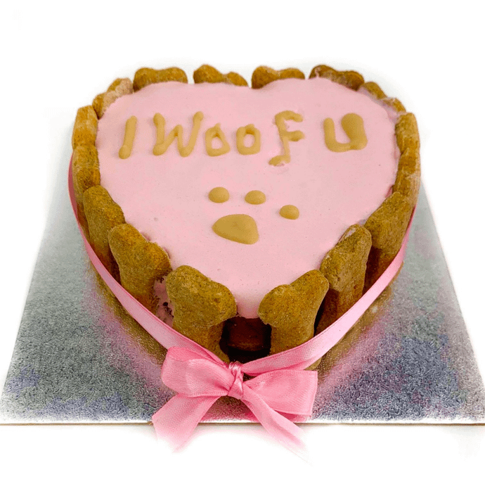 Paw-lentine Heart Cake