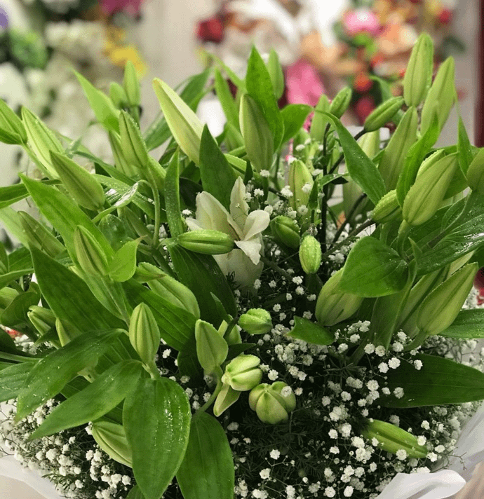 White Fragrance Lilies Bouquet