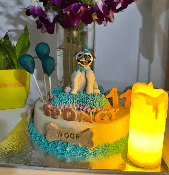 Custom Doggo Figurine Cake