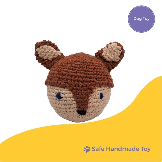 Crochet Fox, Dog Toy