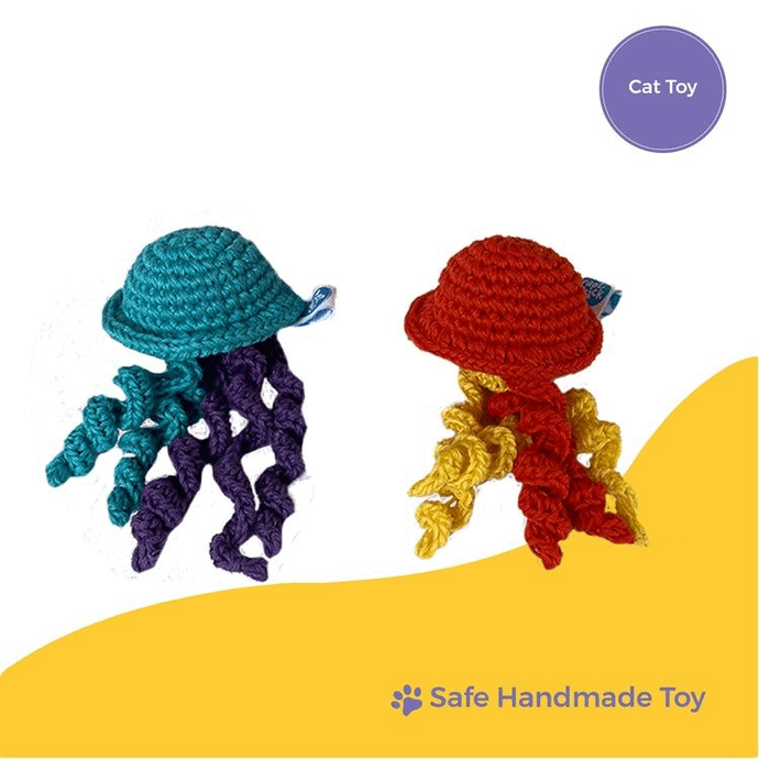 Crochet Jellyfish, Cat Toy