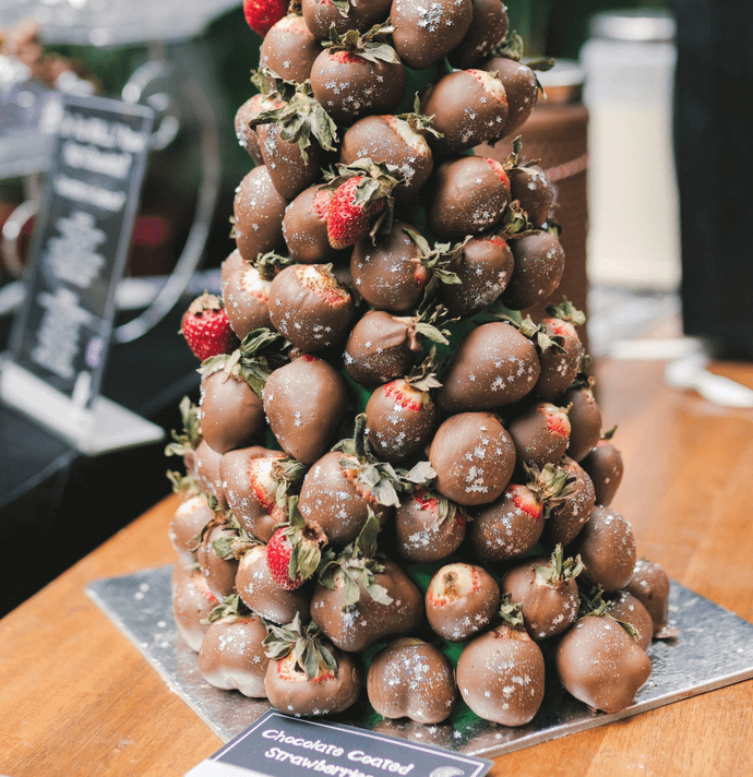 Chocolate Strawberry Christmas Tree Centerpiece