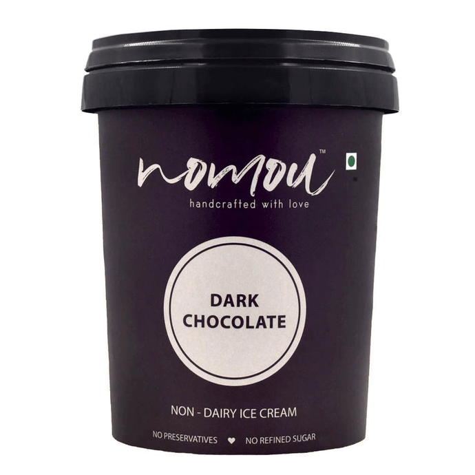 Nomou Vegan Dark Chocolate Ice Cream. - 500ml