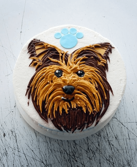 Yorkie Face Cake